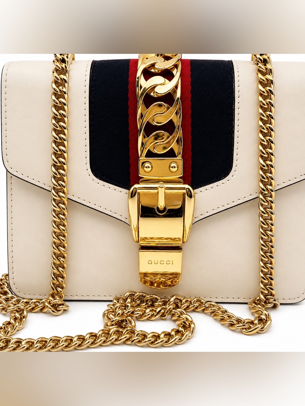A condition! Gucci 2016-2025 Mini calfskin leather Sylvie satchel - Picture 3 of 11